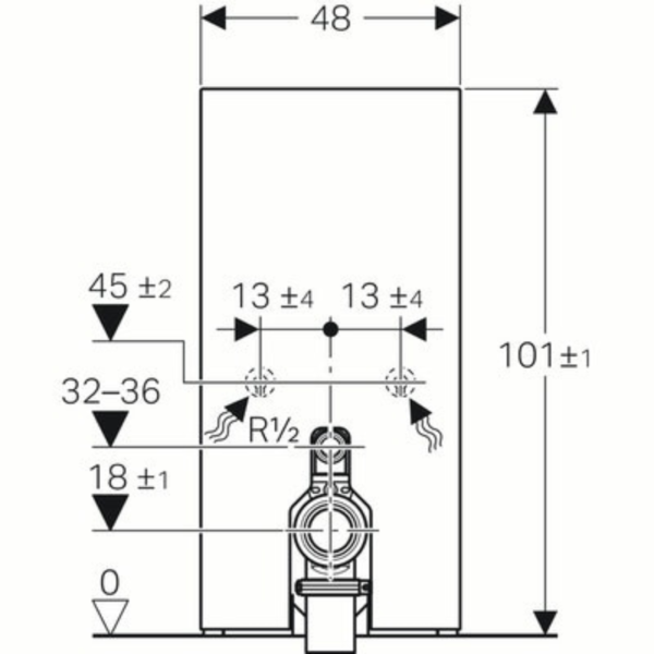Geberit Monolith 101 asennusteline lattia-WC - Image 4